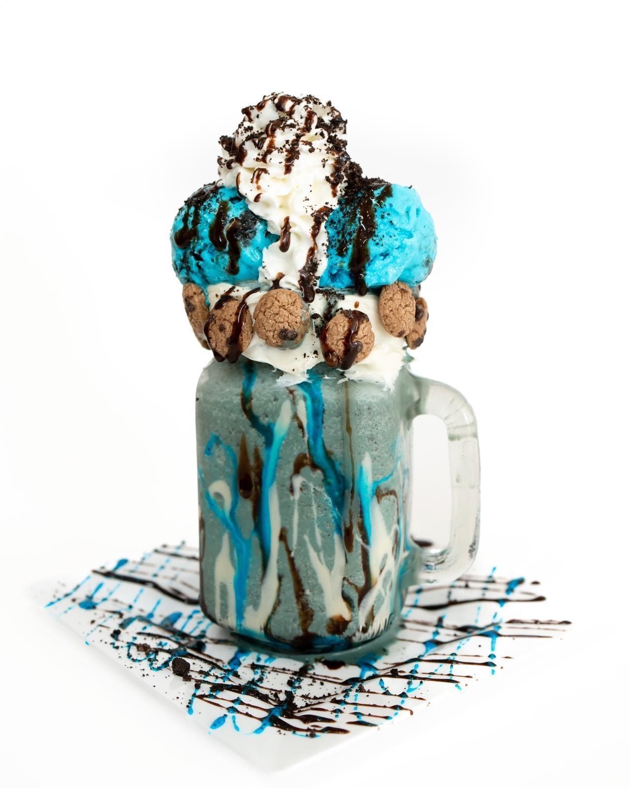 A loaded cookies-and-cream milkshake